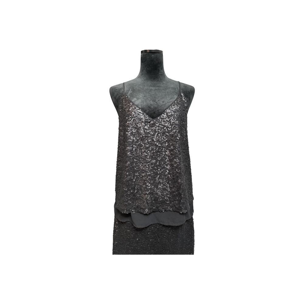 Express Women's Black sequence top and skirt two-piece Size Medium